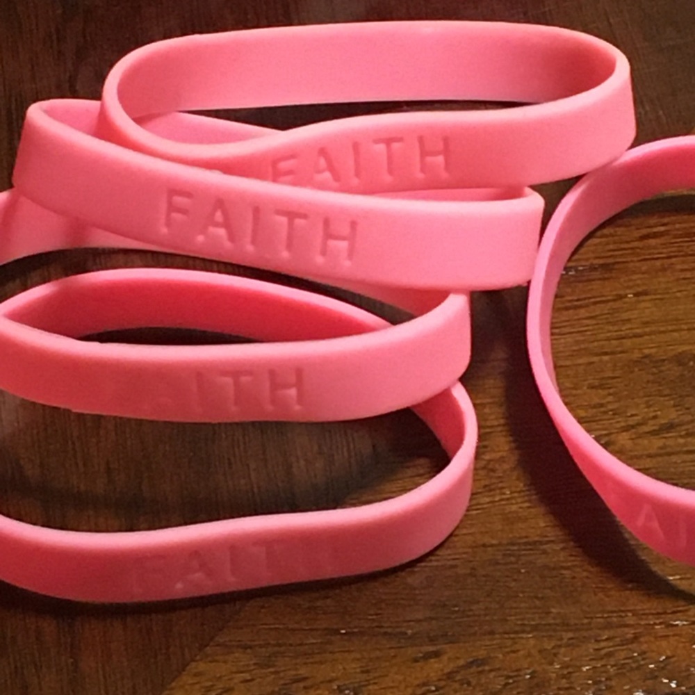 Breast Cancer Awareness “FAITH” Rubber Bracelets
